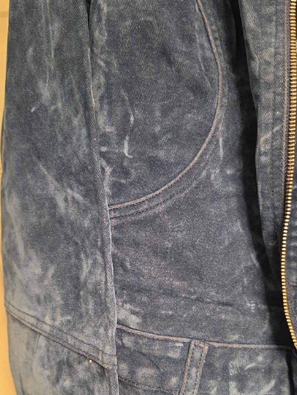 AKIRA Navy Blue VelvetTrench Coat And Matching Jeans - Picture 6 of 9